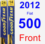 Front Wiper Blade Pack for 2012 Fiat 500 - Premium