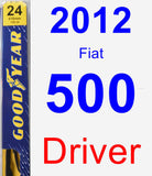Driver Wiper Blade for 2012 Fiat 500 - Premium