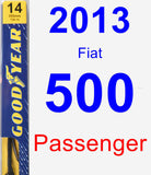 Passenger Wiper Blade for 2013 Fiat 500 - Premium