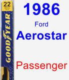 Passenger Wiper Blade for 1986 Ford Aerostar - Premium