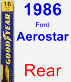 Rear Wiper Blade for 1986 Ford Aerostar - Premium