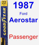 Passenger Wiper Blade for 1987 Ford Aerostar - Premium