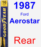 Rear Wiper Blade for 1987 Ford Aerostar - Premium