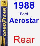 Rear Wiper Blade for 1988 Ford Aerostar - Premium