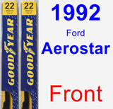 Front Wiper Blade Pack for 1992 Ford Aerostar - Premium