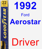 Driver Wiper Blade for 1992 Ford Aerostar - Premium