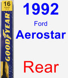 Rear Wiper Blade for 1992 Ford Aerostar - Premium