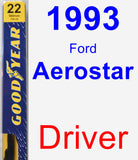 Driver Wiper Blade for 1993 Ford Aerostar - Premium