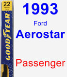 Passenger Wiper Blade for 1993 Ford Aerostar - Premium