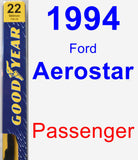 Passenger Wiper Blade for 1994 Ford Aerostar - Premium