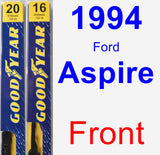 Front Wiper Blade Pack for 1994 Ford Aspire - Premium