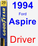 Driver Wiper Blade for 1994 Ford Aspire - Premium