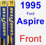 Front Wiper Blade Pack for 1995 Ford Aspire - Premium
