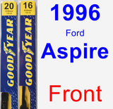 Front Wiper Blade Pack for 1996 Ford Aspire - Premium