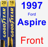 Front Wiper Blade Pack for 1997 Ford Aspire - Premium
