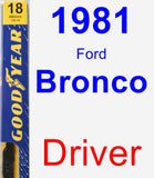 Driver Wiper Blade for 1981 Ford Bronco - Premium