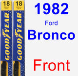 Front Wiper Blade Pack for 1982 Ford Bronco - Premium