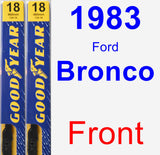 Front Wiper Blade Pack for 1983 Ford Bronco - Premium