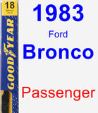 Passenger Wiper Blade for 1983 Ford Bronco - Premium