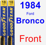 Front Wiper Blade Pack for 1984 Ford Bronco - Premium