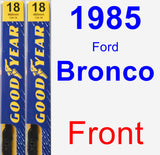 Front Wiper Blade Pack for 1985 Ford Bronco - Premium