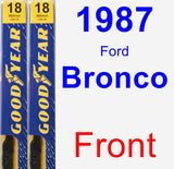 Front Wiper Blade Pack for 1987 Ford Bronco - Premium