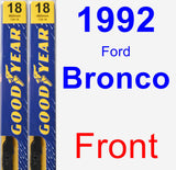 Front Wiper Blade Pack for 1992 Ford Bronco - Premium