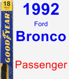 Passenger Wiper Blade for 1992 Ford Bronco - Premium