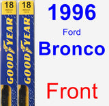 Front Wiper Blade Pack for 1996 Ford Bronco - Premium