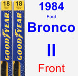 Front Wiper Blade Pack for 1984 Ford Bronco II - Premium