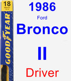Driver Wiper Blade for 1986 Ford Bronco II - Premium