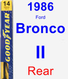 Rear Wiper Blade for 1986 Ford Bronco II - Premium