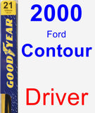 Driver Wiper Blade for 2000 Ford Contour - Premium