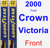Front Wiper Blade Pack for 2000 Ford Crown Victoria - Premium