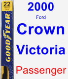 Passenger Wiper Blade for 2000 Ford Crown Victoria - Premium