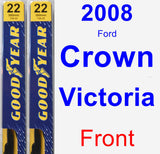 Front Wiper Blade Pack for 2008 Ford Crown Victoria - Premium