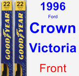 Front Wiper Blade Pack for 1996 Ford Crown Victoria - Premium