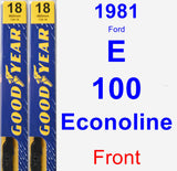 Front Wiper Blade Pack for 1981 Ford E-100 Econoline - Premium