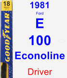 Driver Wiper Blade for 1981 Ford E-100 Econoline - Premium