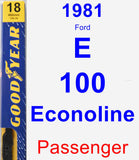 Passenger Wiper Blade for 1981 Ford E-100 Econoline - Premium