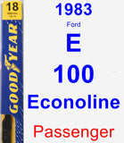 Passenger Wiper Blade for 1983 Ford E-100 Econoline - Premium