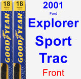 Front Wiper Blade Pack for 2001 Ford Explorer Sport Trac - Premium