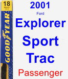 Passenger Wiper Blade for 2001 Ford Explorer Sport Trac - Premium
