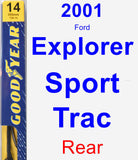 Rear Wiper Blade for 2001 Ford Explorer Sport Trac - Premium