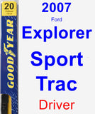 Driver Wiper Blade for 2007 Ford Explorer Sport Trac - Premium