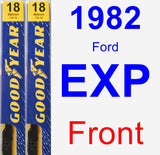 Front Wiper Blade Pack for 1982 Ford EXP - Premium