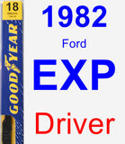 Driver Wiper Blade for 1982 Ford EXP - Premium
