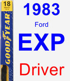 Driver Wiper Blade for 1983 Ford EXP - Premium