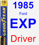 Driver Wiper Blade for 1985 Ford EXP - Premium