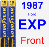 Front Wiper Blade Pack for 1987 Ford EXP - Premium
